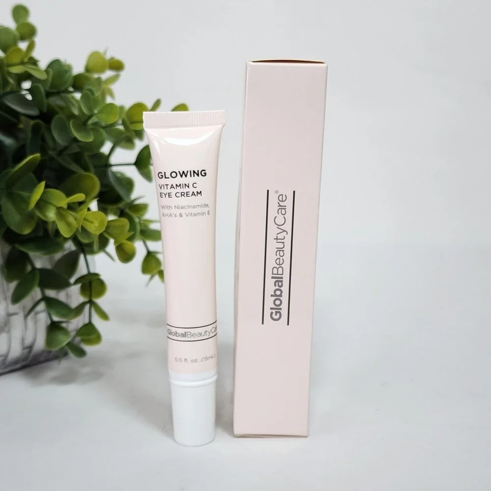 Global Beauty Care Glowing Vitamin C Eye Cream Niacinamide AHAs Vitamin E 0.5 oz
